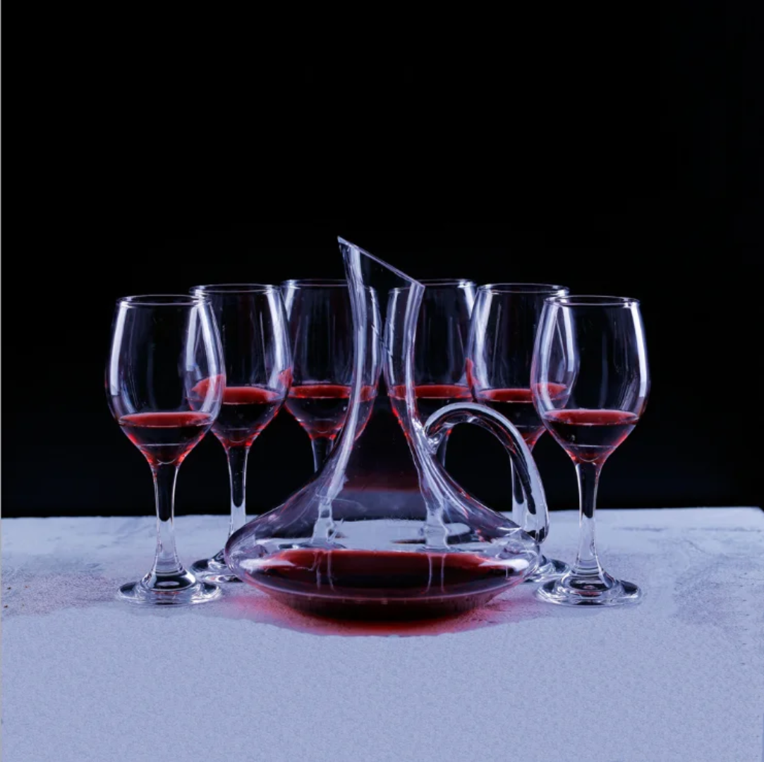 Lot de 6 coupes et carafe