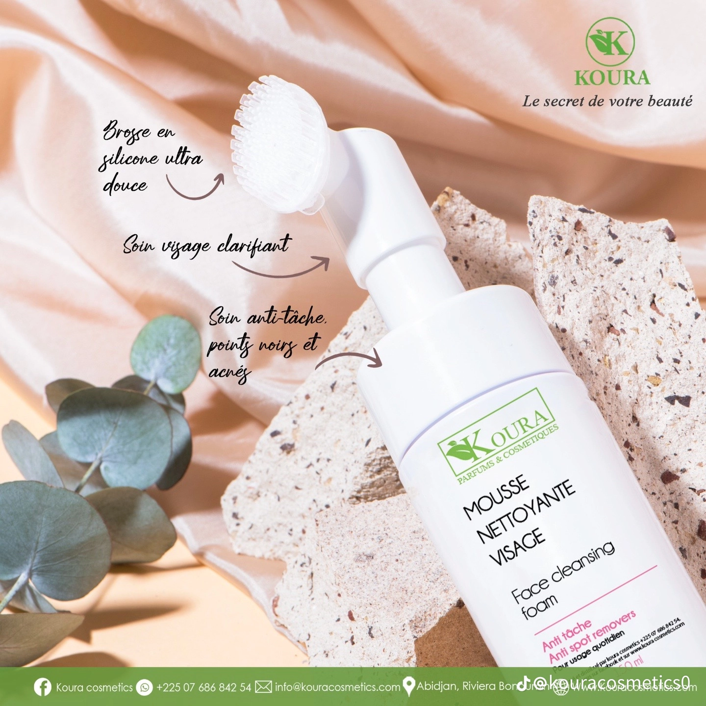 mousse nettoyante disponible
