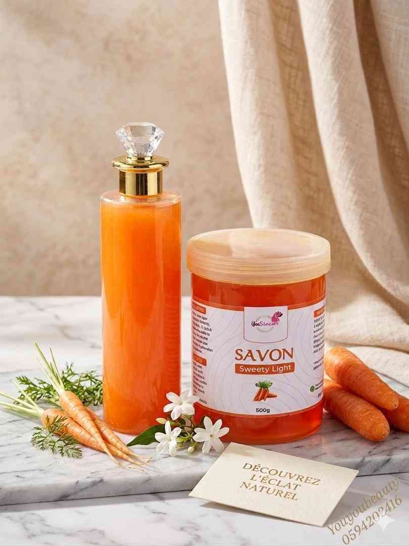 Gel douche et savon teint claire