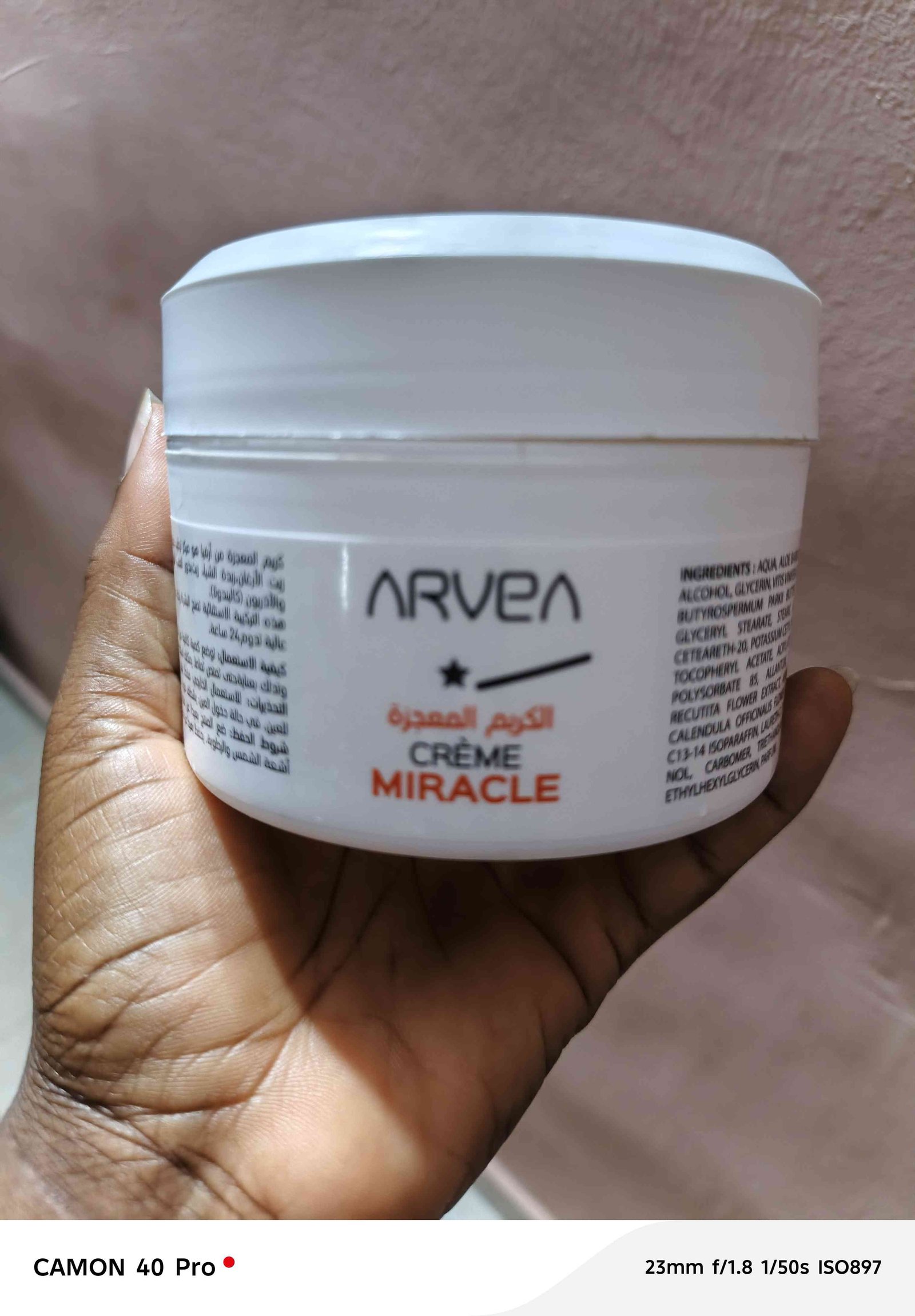 Crème miracle hydratante arvea